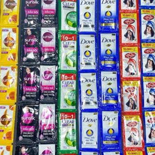 hàng lỗi bao bì - Dầu gội clear dove sunsilk 10 gói x 6g - Gói lẻ tiện dụng mang theo du lịch giá siêu rẻ và tiết kiệm