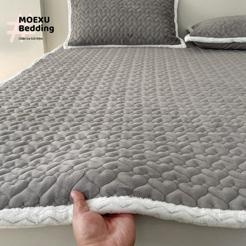  Thảm trải giường lông cừu nỉ nhung Màu Xu Hướng 2024 thảm nỉ nhung đa năng 3 lớp - Đủ Kích Thước 