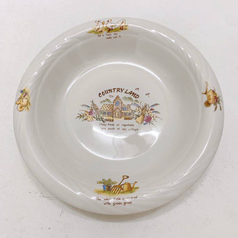 Dĩa sâu lòng country land | Gốm nhật 2hand