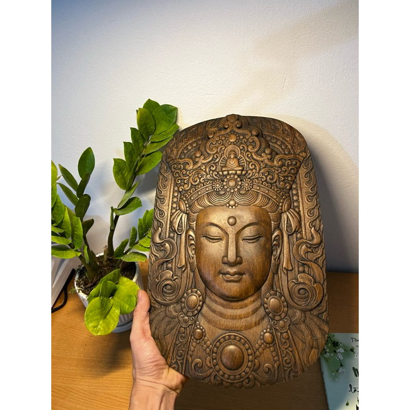Bức tranh gỗ Diện Phật Quan Âm, Mộc Decor, tranh gỗ trang trí