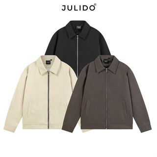Áo khoác dạ JULIDO chất liệu dạ ép khóa zip cao cấp Jacket
