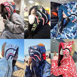 Áo hoodie zip Bape Camo 2 mũ phong cách đường phố cực chất cho nam nữ unisex