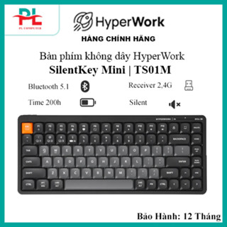 Bàn phím không dây HyperWork SilentKey Mini TS01M - Hàng Chính Hãng