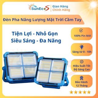 Đèn tích điện năng lượng mặt trời cầm tay đa năng Tấm Pin tháo rời dây dài 5m Cổng USB Sạc điện thoại dự phòng