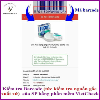Bột Làm Trắng Răng Eucryl Usa (Mỹ) - Giúp Răng Trắng Sáng Hiệu quả (Hàng nội địa Mỹ )