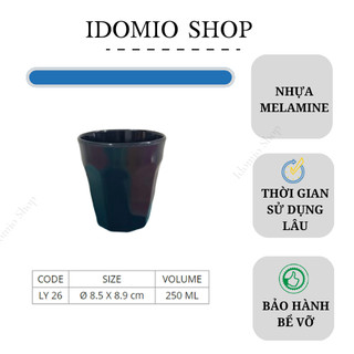 Combo 50 Ly Nhựa Cà Phê Đen Bóng
