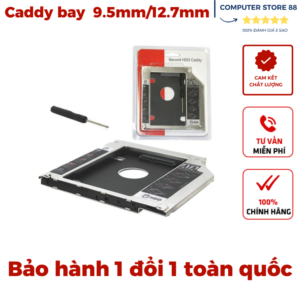 Caddy bay ổ cứng Laptop chuẩn SATA 9.5mm ,12.7mm