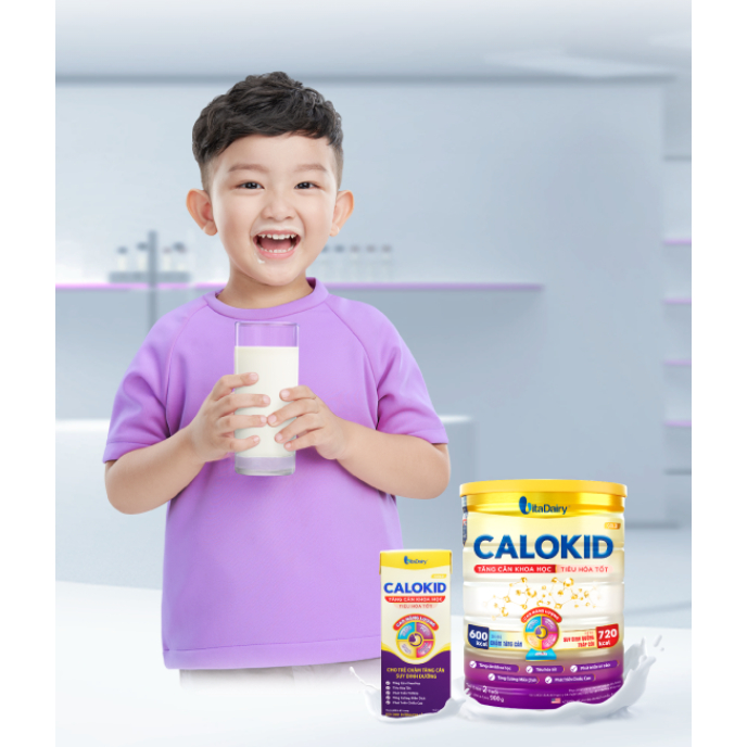 Tăng cân khoa học tiêu hóa tốt - VitaDairy CaloKid Gold