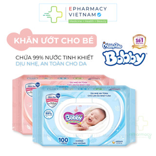 Khăn Giấy Ướt BOBBY An Toàn, Dịu Nhẹ Cho Làn Da Em Bé