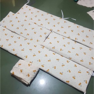 Quây và ga cho cũi có đủ size - Quây Ga bọc nệm cũi, ga trải giường cho bé hàng cao cấp style Hàn Quốc chất liệu mềm mịn