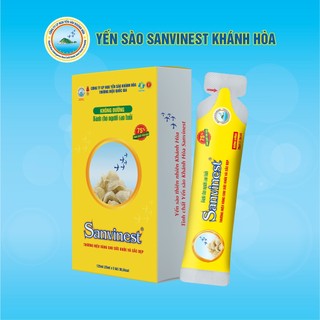  Hộp 10 túi 25ml 75% Tinh chất Yến sào Khánh Hòa Sanvinest - Không đường dành cho người cao tuổi 