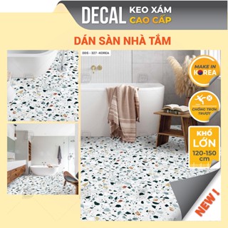 Miếng dán sàn nhà tắm chống trượt cao cấp đá mài terrazzo dán nền nhà vệ sinh Made in Korea Decor24h DDS-327