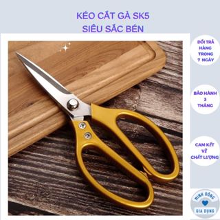 Kéo cắt gà nhật bản SK5 inox nhà bếp, Kéo làm bếp nhật bản đa năng sắc bén