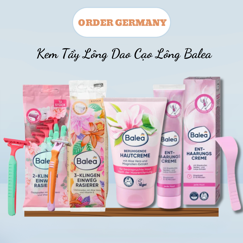 Dao cạo Balea Đức lưỡi kép dành cho nữ (gói 5 cái, 8 cái)