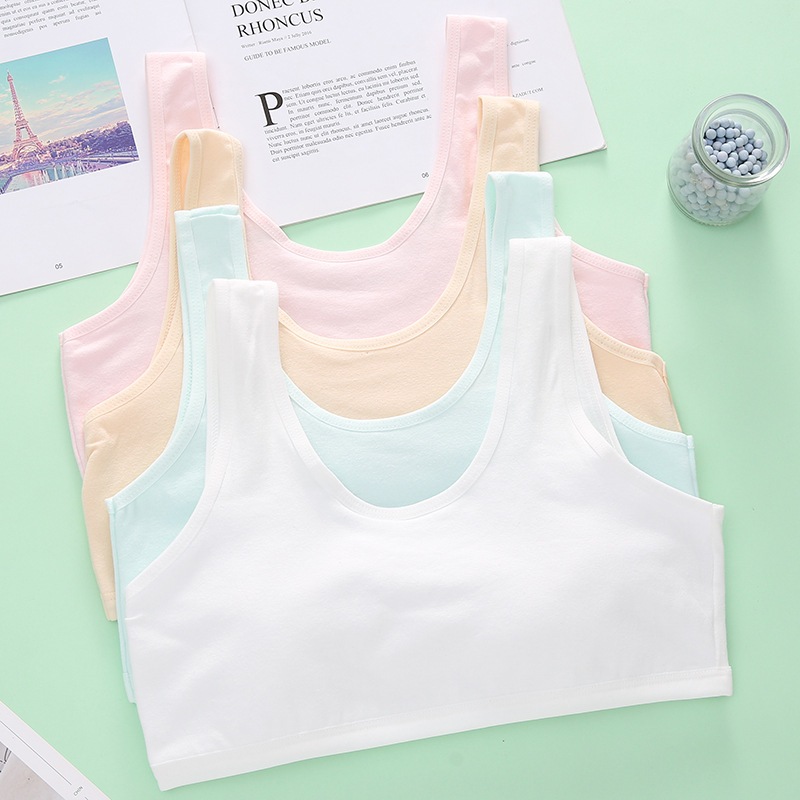 Áo lá học sinh cấp 1 cấp 2 - Áo lót cho bé gái mới lớn cotton 2 lớp phía trước Bellar Bra B--508