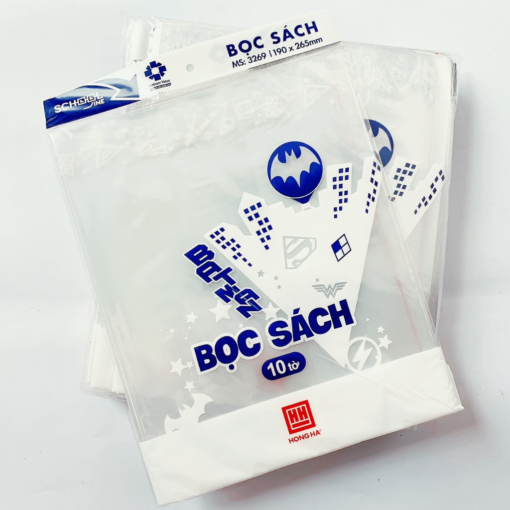 Bọc sách cấp 2, 3 Hồng Hà 3269 (190×265mm)