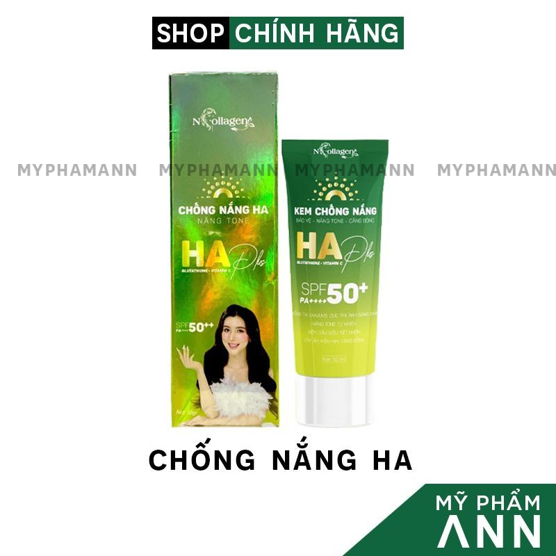 Kem Chống Nắng HA N Collagen Chính Hãng - Kem Chống Nắng Nâng Tone Tự Nhiên Ncollagen Trần Thị Bích 