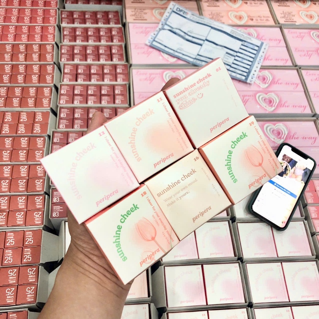 (BILL KOREA) Má Hồng Siêu Xinh PERIPERA Pure Blushed Sunshine Cheek 4.2g