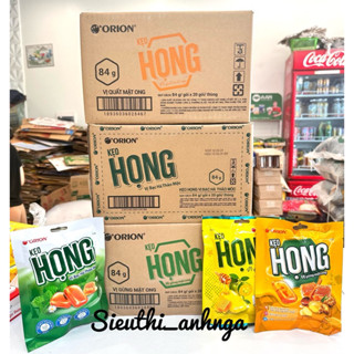 Thùng 20 gói x 84g Kẹo Họng Orion Vị Gừng/Quất Mật Ong/Bạc Hà Thảo Mộc