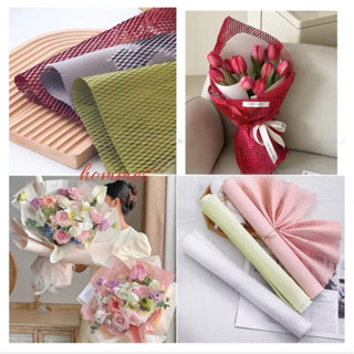 Giấy tổ ong gói hoa siêu HOT , giấy lót bên trong bó hoa, gói quà siêu chảnh (1 xấp 10 tờ 50*43cm)