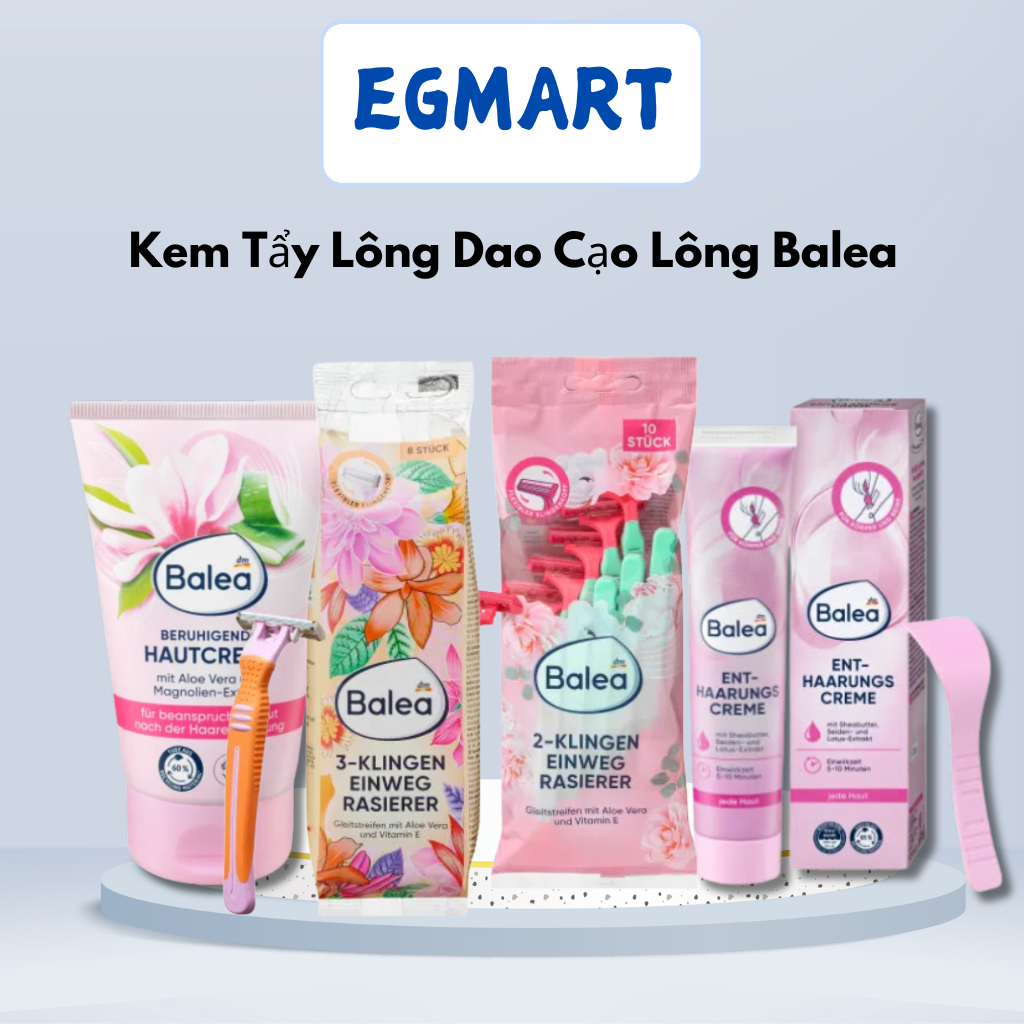 Dao cạo Balea Đức lưỡi kép dành cho nữ (gói 5 cái, 8 cái)