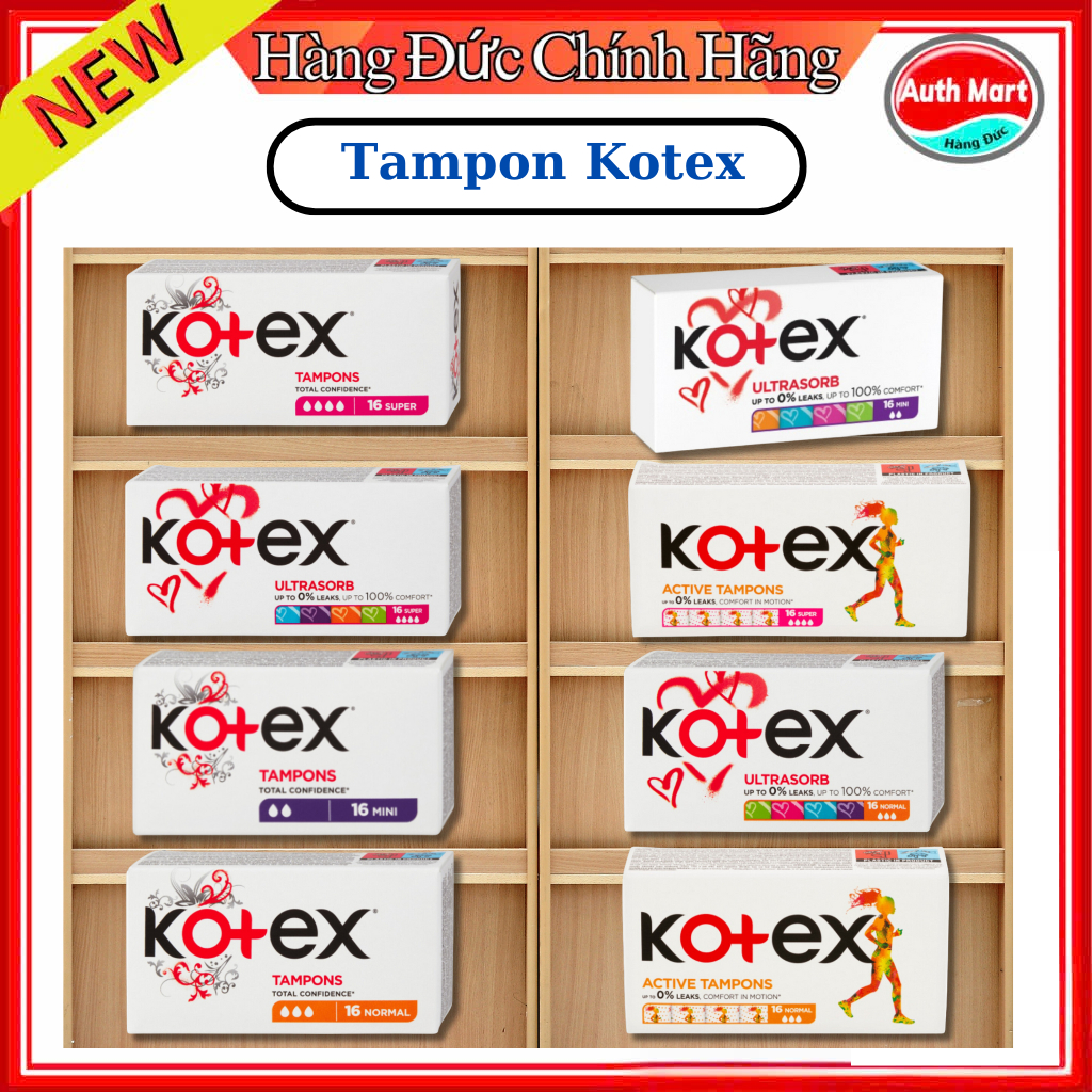 Băng Vệ Sinh Tampon Kotex Nhập Khẩu Châu Âu