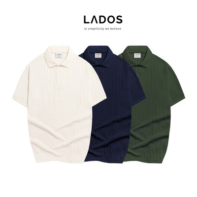 [OUTLET - KHÔNG ĐỔI TRẢ] Áo thun polo ngắn tay vân dệt kim LADOS-9187 form basic sang trọng thanh lịch