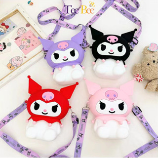   Hot Trend 2025  Túi Đeo Chéo Silicon Pop It Hình Kuromi Cho Bé Gái Họa Tiết Họat Hình Dễ Thương Kích Thước Lớn 