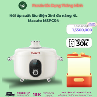 Nồi áp suất lẩu điện 2in1 đa năng 4L Masuto MSPC04-Bảo hành 12 tháng