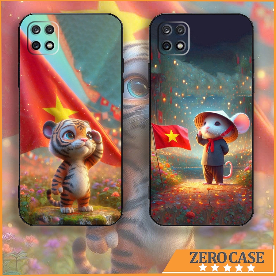 Ốp lưng Samsung Galaxy A22 5G cạnh viền vuông, có bảo vệ camera thiết kế độc quyền 12 con giáp