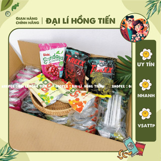 Sỉ 1 thùng 50 túi nước Oishi đủ vị chính hãng, nước trái cây Tea Go, Sunday, T- REX