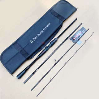 Cần lure 4 khúc Bulava Dura Amanda XT carbon IM7 xoắn X toàn thân, khoen fuji Alconite