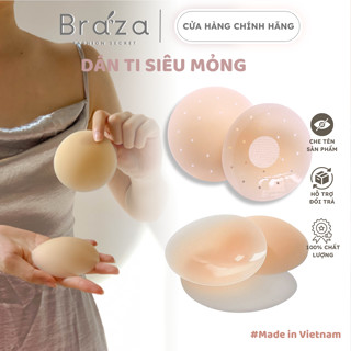 Miếng Dán Ngực Silicon Siêu Mỏng Tàng Hình Thoáng Khí Sử Dụng Nhiều Lần Cao Cấp Braza - 389-399
