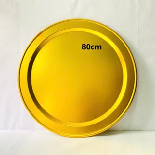 Mâm ăn cơm cỡ đại 80cm ,mâm 10 người ăn chất liệu nhôm mạ vàng công nghệ Anod Nhật Bản 80cm