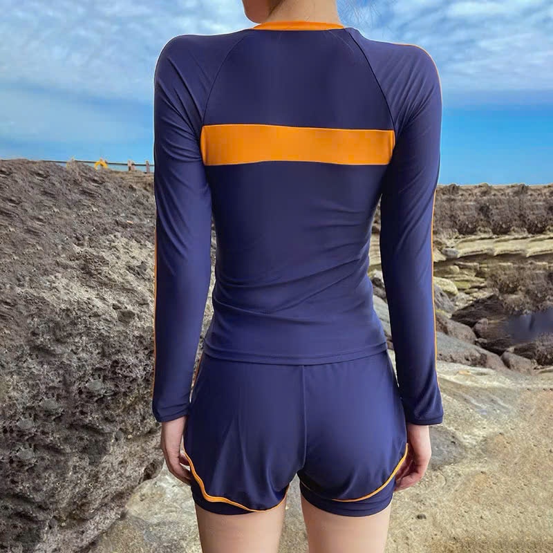 BiKiNi, Đồ Bơi đi biển 2 mảnh quần đùi 2 lớp áo tay dài dáng thể thao năng động kín đáo HÀ BiKiNi [ BKN 016 ] | BigBuy360 - bigbuy360.vn