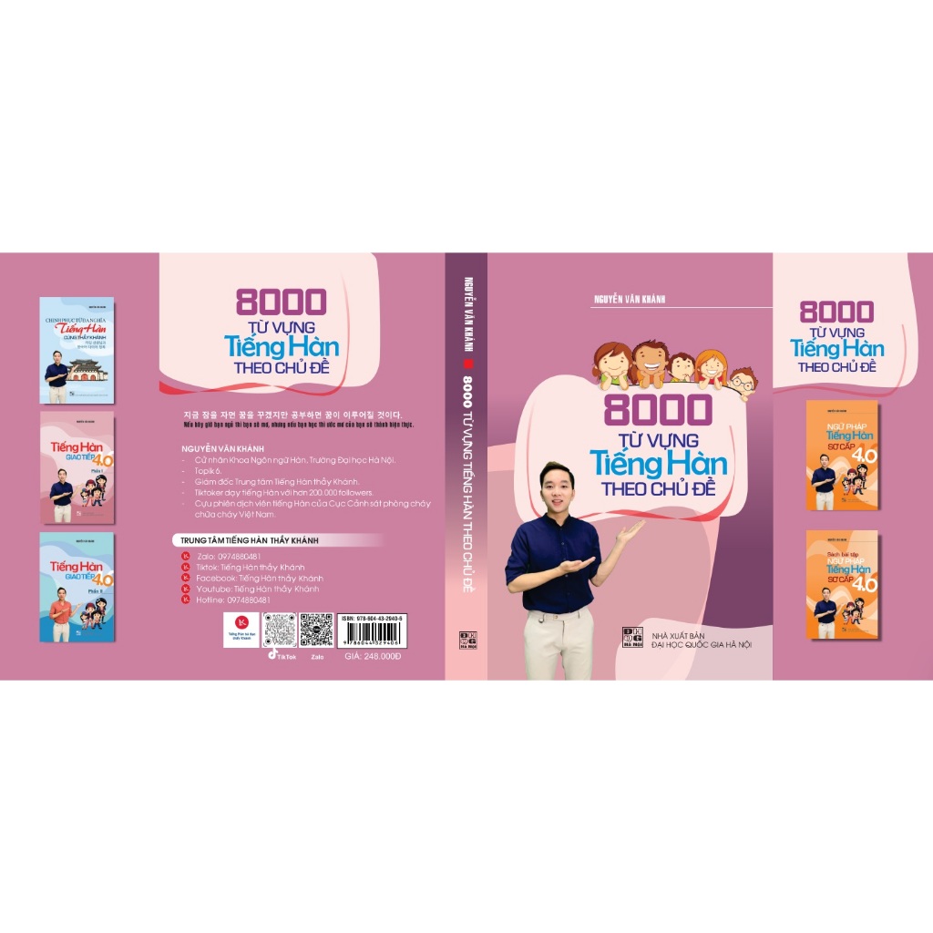Sách 8000 Từ Vựng Tiếng Hàn Theo Chủ Đề - Tác giả Nguyễn Văn Khánh