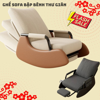 Ghế Lười Thư Giãn, Ghế Sofa Bập Bênh Nằm Nghỉ Văn Phòng, Tại Nhà, Đệm Êm, Khung Sắt Chắc Chắn, Bảo Hành Lâu Dài .