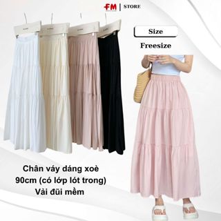  Chân Váy Dài Nữ Đũi Thun Xếp Tầng FMSTYLE Dáng Xoè Nhẹ Thoáng Mát Chuẩn style Hàn Quốc 25061639 