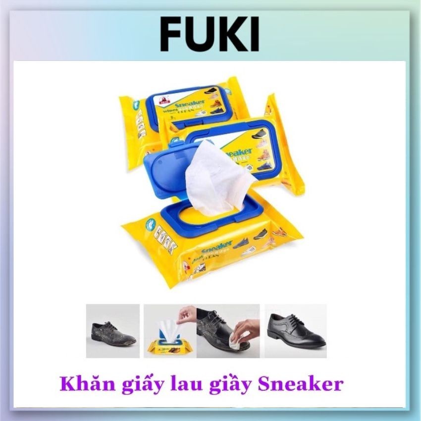 Khăn Giấy Lau Giầy Sneaker Khăn Ướt Lau Giày Tiện Lợi Gói 30 Tờ Siêu Sạch Tiện Dụng FUKI