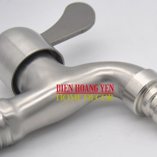 Vòi Hồ Inox Sus 304 Cao Cấp REN 21mm TAY GẠT