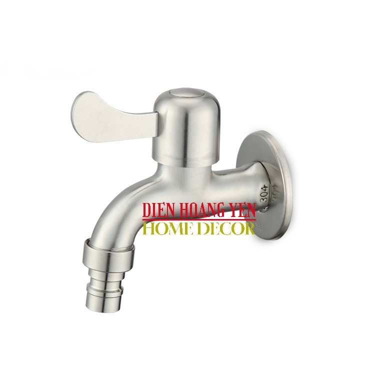 Vòi Hồ Inox Sus 304 Cao Cấp REN 21mm TAY GẠT