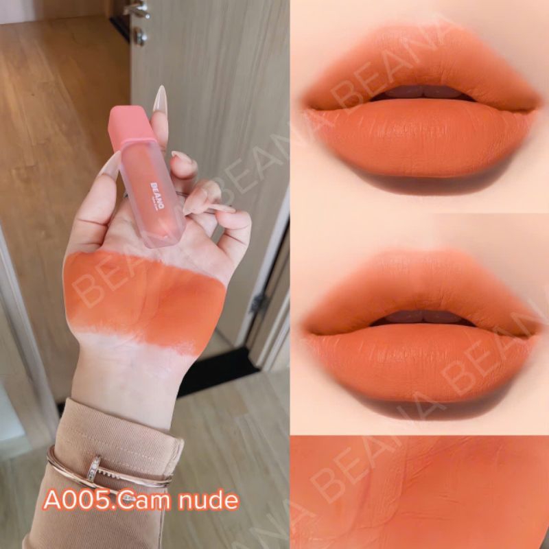 Son cam nude son cam sữa, son beana chính hãng son tone cam, son mềm mịn son lì không chì