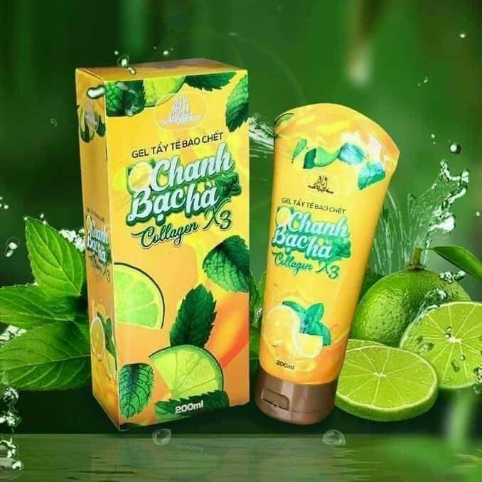 Tẩy Tế Bào Collagen X3 chính hãng Mỹ Phẩm Đông Anh - Gel tẩy tế bào chanh bạc hà Colagen X3
