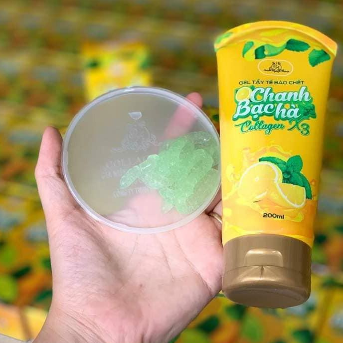 Tẩy Tế Bào Collagen X3 chính hãng Mỹ Phẩm Đông Anh - Gel tẩy tế bào chanh bạc hà Colagen X3