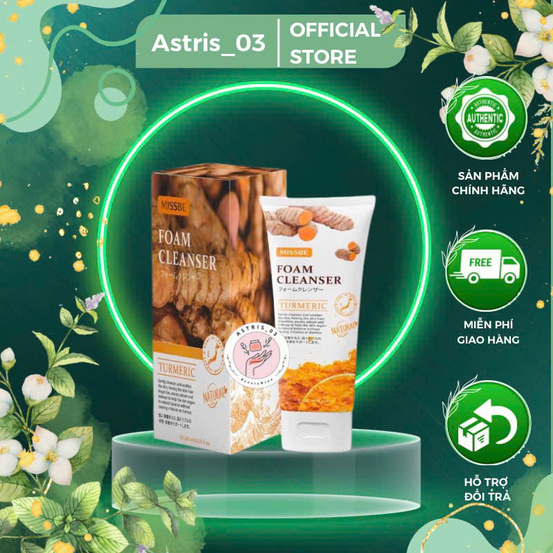Sữa Rửa Mặt MISSBE Foam Cleanser Làm Sạch Sâu, Tăng Độ Đàn Hồi Cho Da Giúp Da Sáng Mịn _ Hàng Chính Hãng