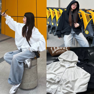 HOPE DEROSE HOODIE ZIP - Áo Khoác BOXY Hoodie Zip Cổ Cao Gắn Nhãn Sắt