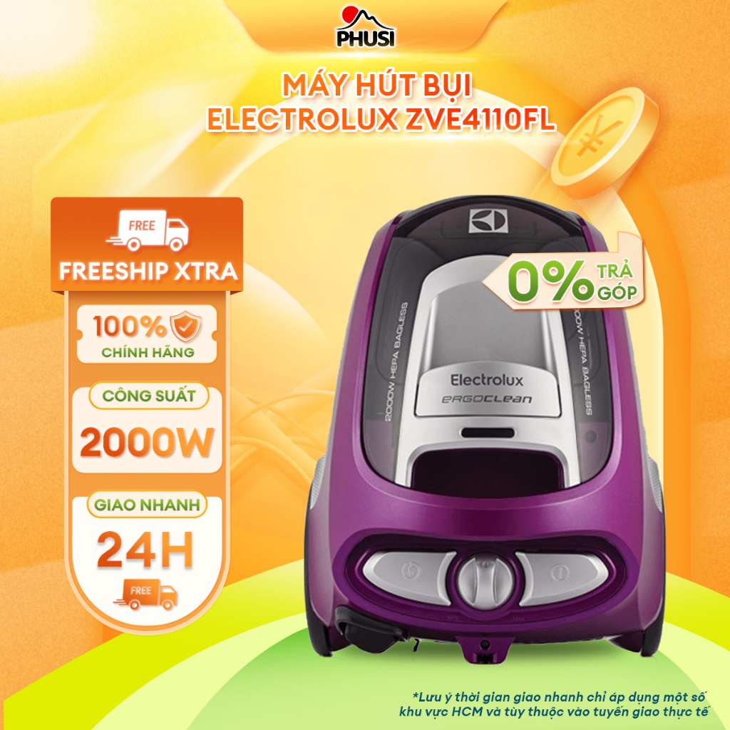 [ZVE4110FL] Máy hút bụi Electrolux ZVE4110FL - BH Chính Hãng, Hàng Fullbox Mới 100%