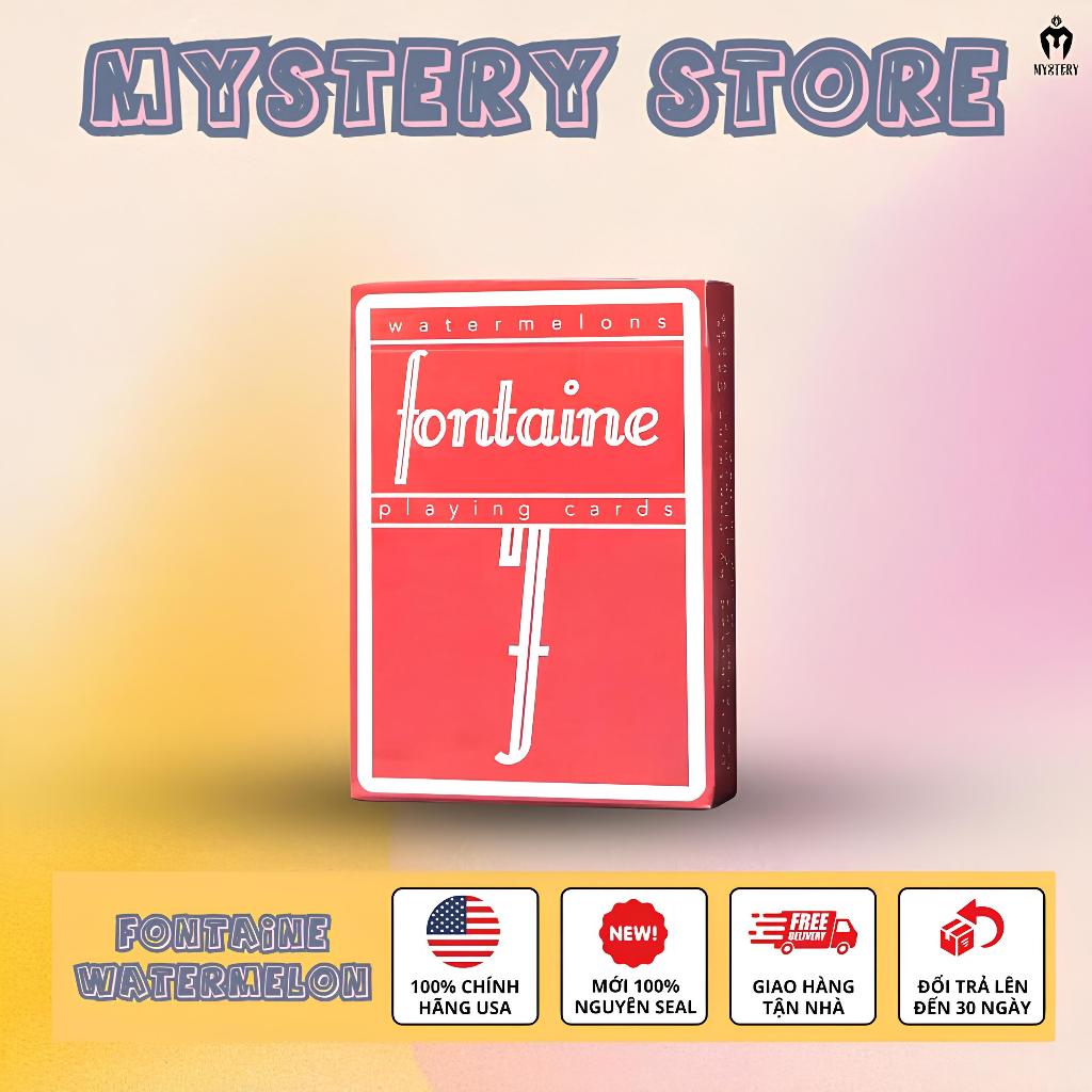 Bộ bài tây, bài ảo thuật USA: Fontaine Watermelon Playing Cards - Bài Mỹ [HÀNG CHÍNH HÃNG] (Mystery 