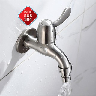 VÒI XẢ NƯỚC Vòi hồ VÒI NƯỚC HÀNH LANG bằng INOX 304 F8001 vòi mát giặt vòi nước rumine