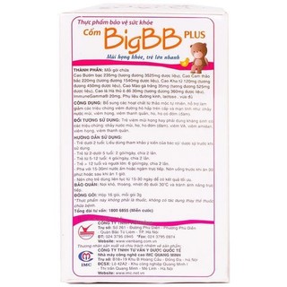 Big BB plus mũi họng khoẻ trẻ lớn nhanh hộp 16 gói